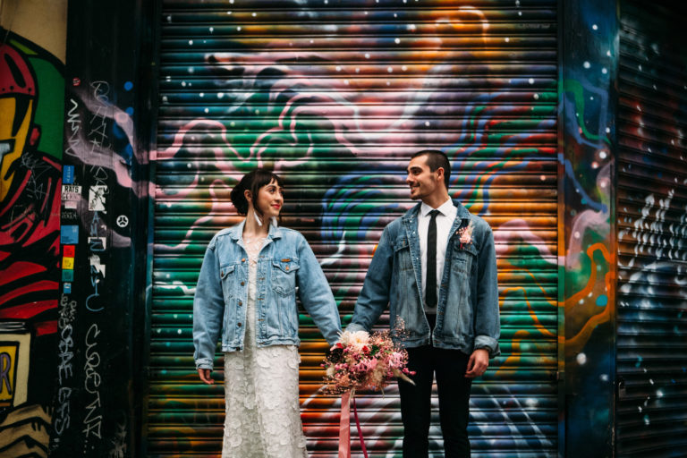 Badass Pink Elopement Shoot in Shoreditch