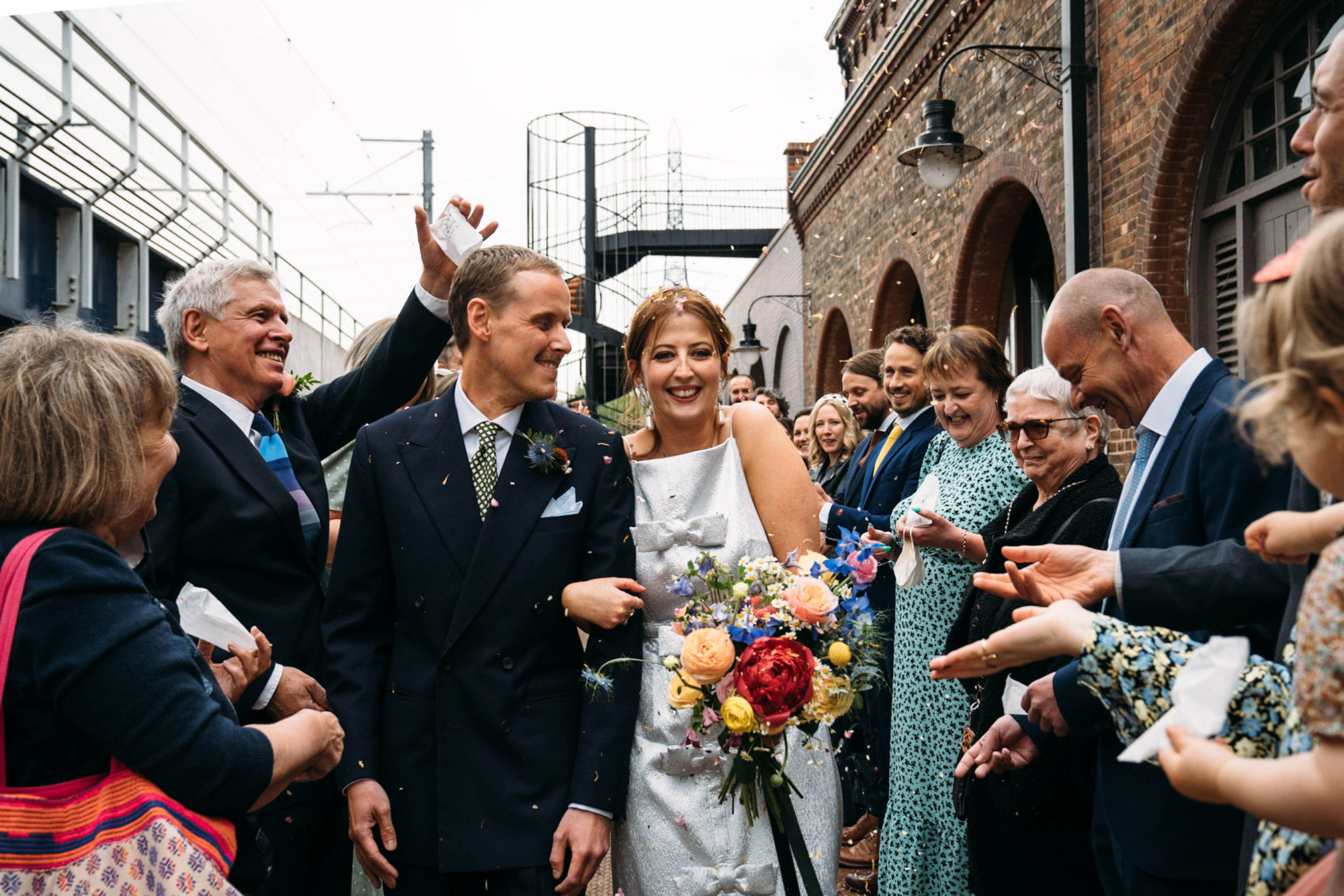 Beautiful Walthamstow Wetlands Wedding with Gorgeous Silver Dress